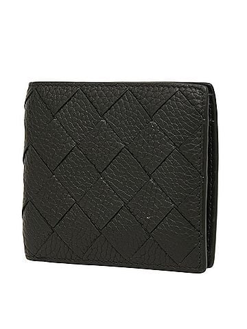 Bottega Veneta Bottega Veneta Intrecciato Bi-fold Wallet, Dark Green Leather, Men's. (view 2)