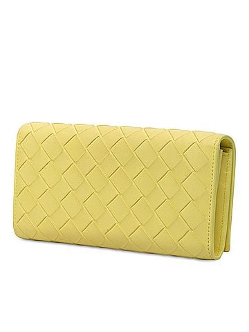 Bottega Veneta Bottega Veneta Intrecciato Long Wallet, Yellow Leather, Women's BOTTEGAVENETA (view 2)
