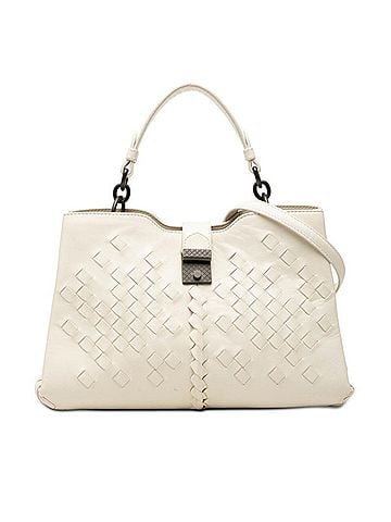 Bottega Veneta Bottega Veneta Intrecciato Napoli Handbag Shoulder Bag 2-Way Off-White Leather Women's BOTTEGAVENETA (view 1)