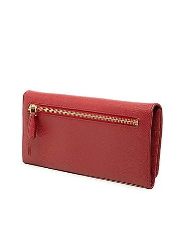 Prada Prada Logo Long Wallet 1M1132 Red Saffiano Leather Women's PRADA (view 2)