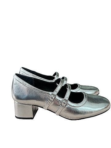 Seychelles Gatsby Silver Block Heels (view 1)