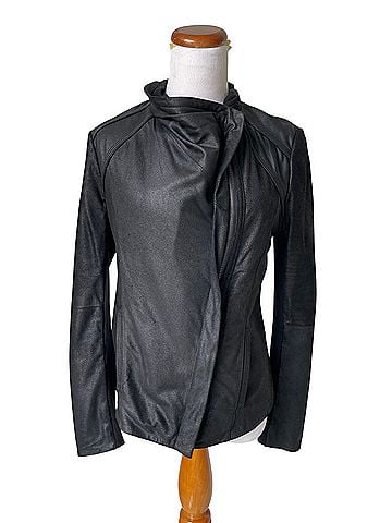 Elie Tahari Andreas Leather Jacket (view 2)