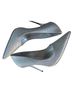Good American Silver Heels Size 10 1/2 - photo 1