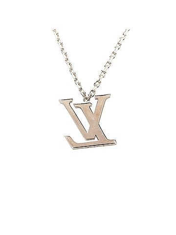Louis Vuitton Louis Vuitton LV Colors Pendant Chain Necklace M00526 Silver Yellow Tone White Metal Women's LOUIS VUITTON (view 2)