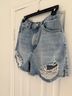 Topshop Blue Denim Shorts Size 6 - photo 3