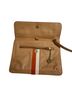 Laggo 100% Leather Tan White Orange Leather Clutch One size - photo 2