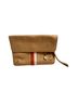 Laggo 100% Leather Tan White Orange Leather Clutch One size - photo 1