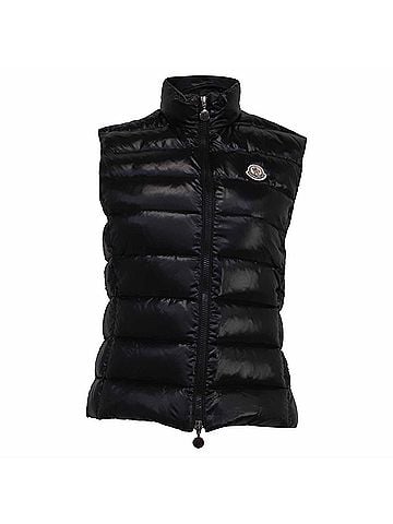 Moncler Moncler Ghany Padded Down Gilet in Black Polyamide (view 1)