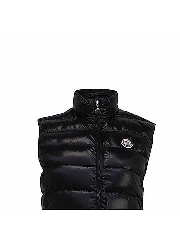 Moncler Moncler Ghany Padded Down Gilet in Black Polyamide (view 2)
