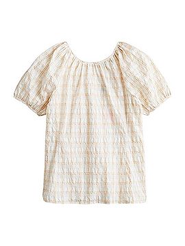 J.Crew V-back puff-sleeve top Short Sleeve T-Shirt (view 1)