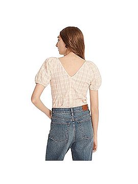 J.Crew V-back puff-sleeve top Short Sleeve T-Shirt (view 2)