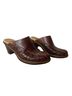 Sofft 100% Leather Floral Brown Mule/Clog Size 6 1/2 - photo 1