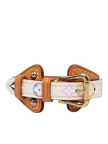 Louis Vuitton Louis Vuitton Monogram Bracelet Teda PM M92485 White Multicolor Leather Women's LOUIS VUITTON (view 1)