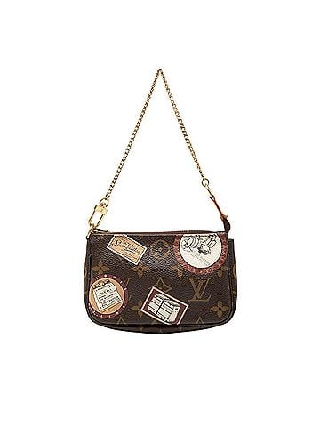Louis Vuitton Louis Vuitton Monogram Patch Mini Pochette Accessoires Accessory Pouch Handbag M95804 Brown Leather Women's LOUIS VUITTON (view 1)