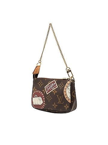 Louis Vuitton Louis Vuitton Monogram Patch Mini Pochette Accessoires Accessory Pouch Handbag M95804 Brown Leather Women's LOUIS VUITTON (view 2)
