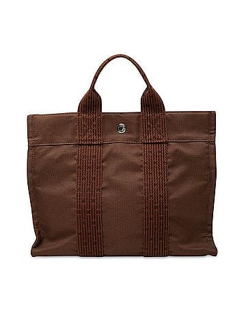 Hermès Hermes Herline PM Tote Bag Handbag Brown Canvas Women's HERMES (view 1)