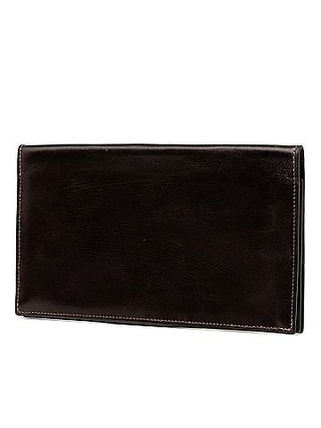 Hermès Hermes Vintage Bi-fold Long Wallet, ?K Stamp, Dark Brown Box Calf Leather, Women's HERMES (view 2)
