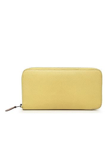 Hermès Hermes Azap Long Silk In Equator Round Zipper Wallet Soufflé Yellow Veau Epsom Leather Women's HERMES (view 1)