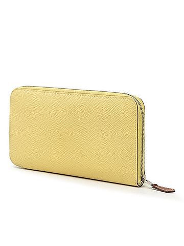 Hermès Hermes Azap Long Silk In Equator Round Zipper Wallet Soufflé Yellow Veau Epsom Leather Women's HERMES (view 2)