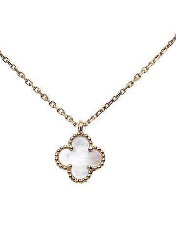 Van Cleef & Arpels Van Cleef &amp; Arpels Sweet Alhambra Pendant Necklace VCARF69100 18KYG Yellow Gold 750 Mother of Pearl Women's (view 1)