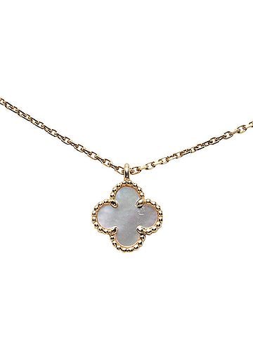 Van Cleef & Arpels Van Cleef &amp; Arpels Sweet Alhambra Pendant Necklace VCARF69100 18KYG Yellow Gold 750 Mother of Pearl Women's (view 2)