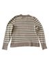 J.Crew Factory Store Stripes Brown White Pullover Sweater Size M - photo 2