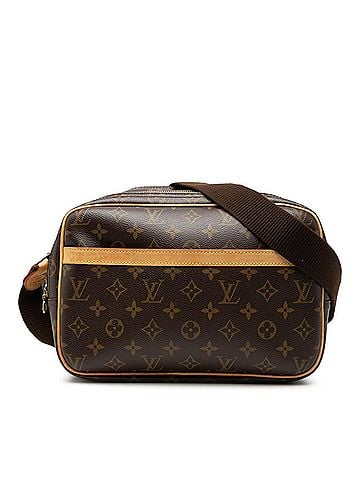 Louis Vuitton Louis Vuitton Monogram Reporter PM Crossbody Shoulder Bag M45254 Brown Leather Women's LOUIS VUITTON (view 1)