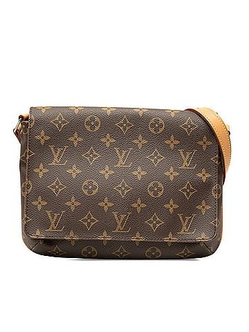 Louis Vuitton Louis Vuitton Monogram Musette Tango Short Shoulder Bag M51257 Brown Leather Women's LOUIS VUITTON (view 1)
