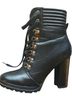 Target Black Gold Ankle Boots Size 8 1/2 - photo 2