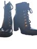 Target Black Gold Ankle Boots Size 8 1/2 - photo 1