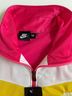 Nike 100% Polyester Color Block Pink Yellow White Jacket Size M - photo 3
