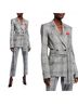 Hellessy 100% Cotton Plaid Gray Blazer Size 6 - photo 3