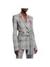 Hellessy 100% Cotton Plaid Gray Blazer Size 6 - photo 4