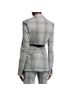Hellessy 100% Cotton Plaid Gray Blazer Size 6 - photo 12