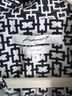 Foxcroft Print White Black Button-Down Shirt Size L - photo 3