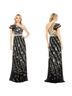 Mac Duggal 100% Polyester Floral Black Cocktail Dress Size 12 - photo 1