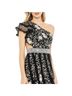 Mac Duggal 100% Polyester Floral Black Cocktail Dress Size 12 - photo 2