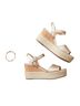 Luxe by Justfab Gold Tan Wedges Size 8 1/2 - photo 2