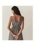 DÔEN Marled Checkered-gingham White Casual Dress Size L - photo 8