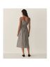 DÔEN Marled Checkered-gingham White Casual Dress Size L - photo 7