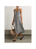 DÔEN Marled Checkered-gingham White Casual Dress Size L - photo 11