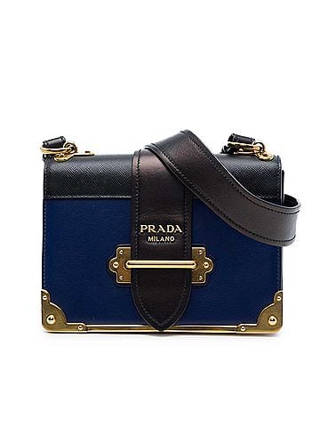 Prada Saffiano Trimmed City Calf Cahier Crossbody (view 1)
