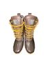Bass Brown Yellow Rain Boots Size 8 - photo 1