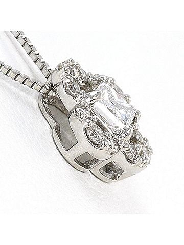 Unbranded PT950 Platinum / PT850 Necklace with Diamonds (0.190ct and 0.12ct), Total Weight 2.4g, 46cm, Jewelry (view 2)
