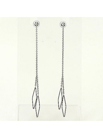 Unbranded PT900 Platinum and PT850 Earrings, Total Weight 1.1g, Jewelry (view 1)