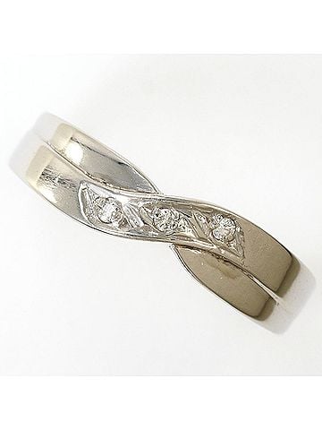 Unbranded Pm900 Platinum Ring, 1 Diamond (0.03ct), Total Weight 2.7g, Jewelry (view 1)