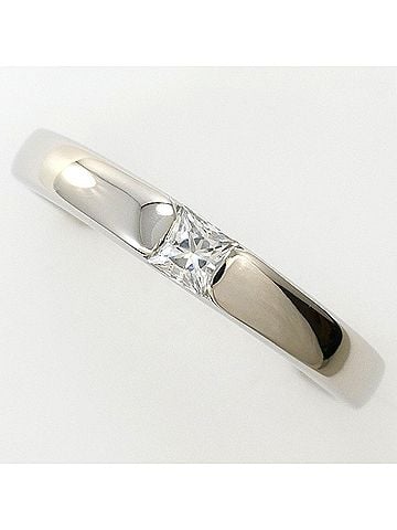 Unbranded PT900 Platinum Ring with White Sapphire 0.14ct, Total Weight 2.6g, Jewelry (view 1)