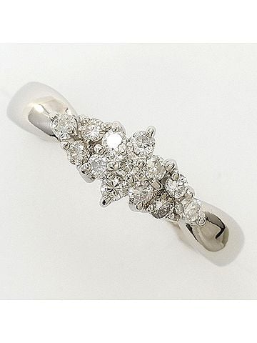 Unbranded PT850 Platinum Ring with 0.19ct Diamond, Total Weight 2.4g, Jewelry (view 1)