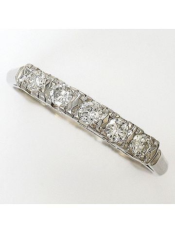 Unbranded Platinum ring (1 piece), 0.24ct diamond, total weight 2.8g, jewelry. (view 1)