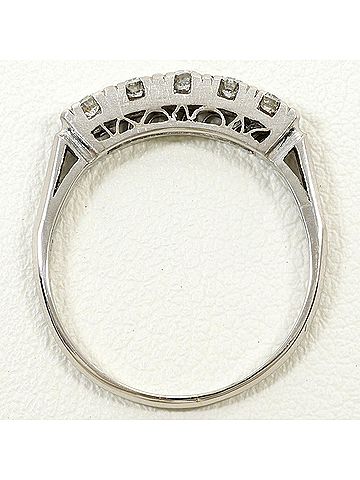 Unbranded Platinum ring (1 piece), 0.24ct diamond, total weight 2.8g, jewelry. (view 2)